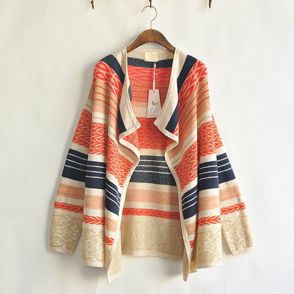 National Totem Retro Gold Cardigan Sweater on Luulla